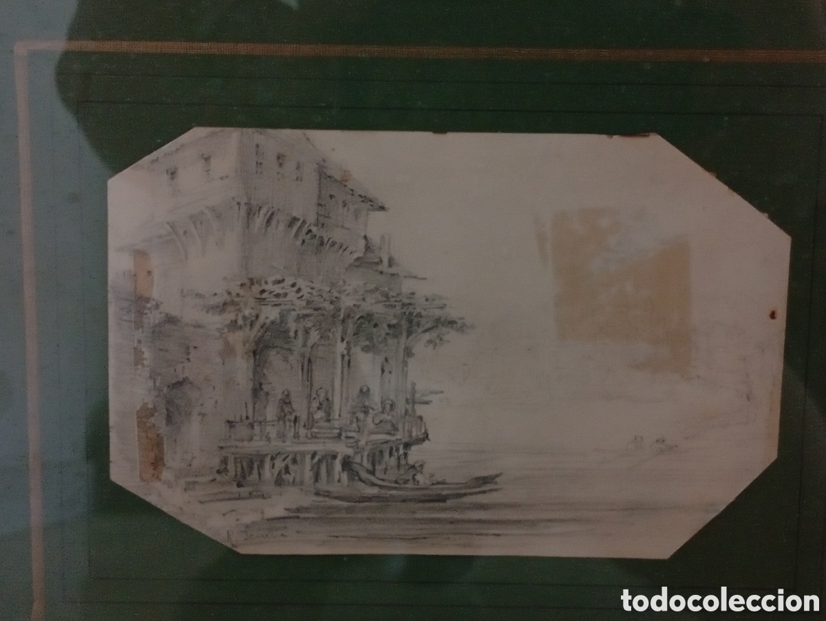 Arte: Rafael Senet - dibujo de Venecia - firmado