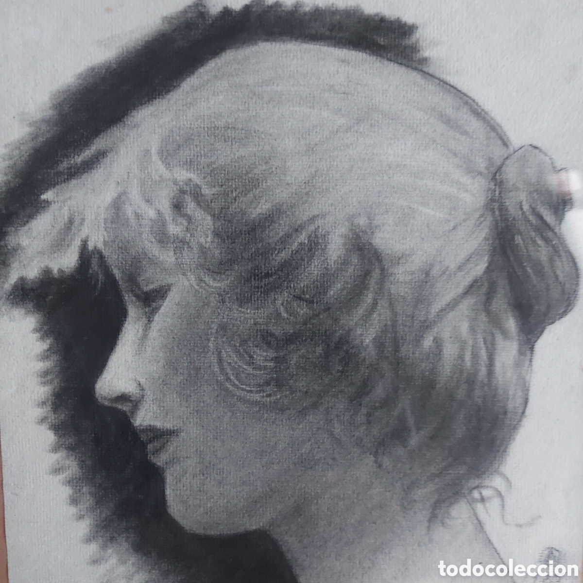 Arte: &rdquo;RETRATO JOVEN EPOCA&rdquo; DIBUJO 1925 - Foto 2