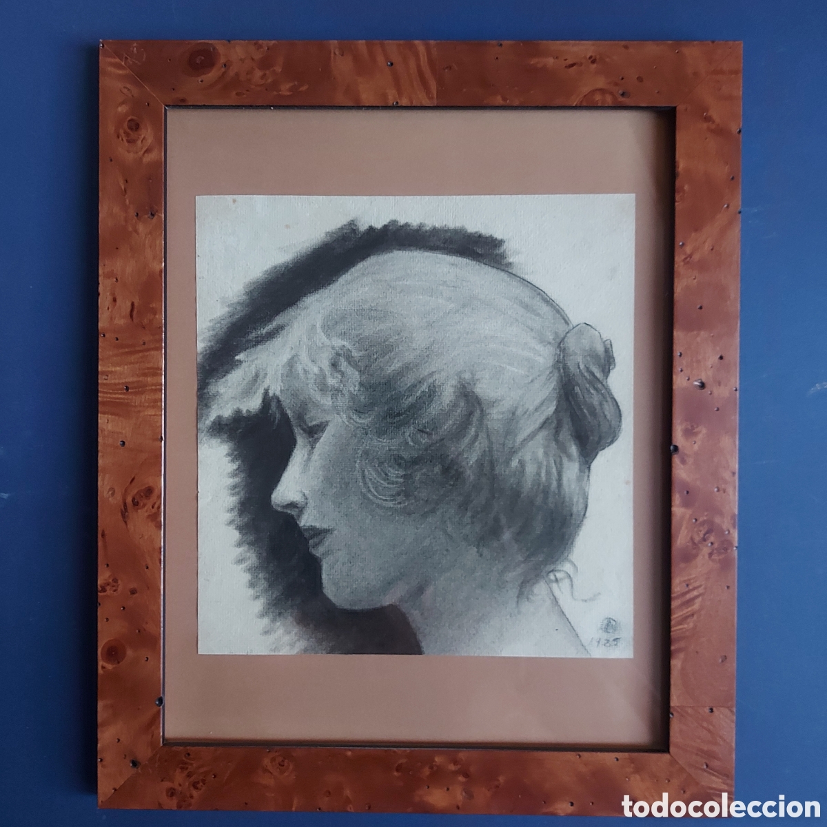 Arte: &rdquo;RETRATO JOVEN EPOCA&rdquo; DIBUJO 1925 - Foto 3