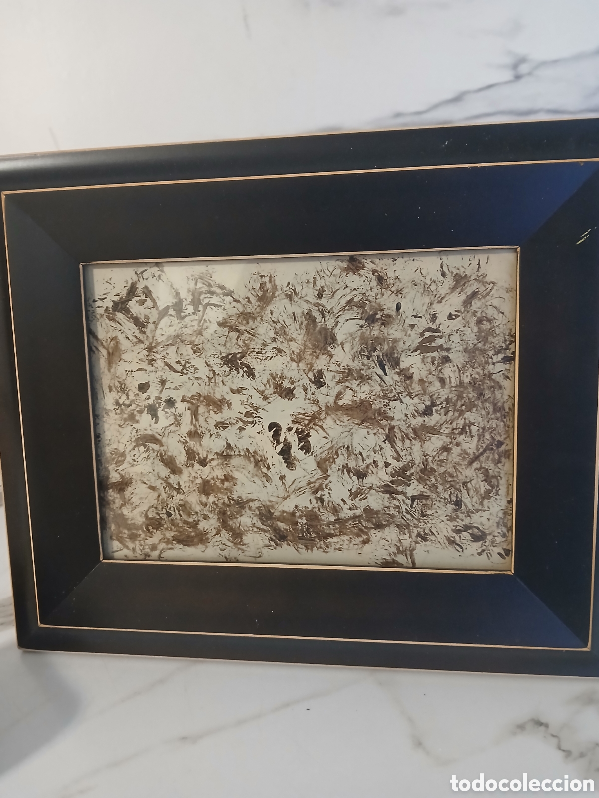 Arte: Dibujo antiguo sin idetificar enmarcado