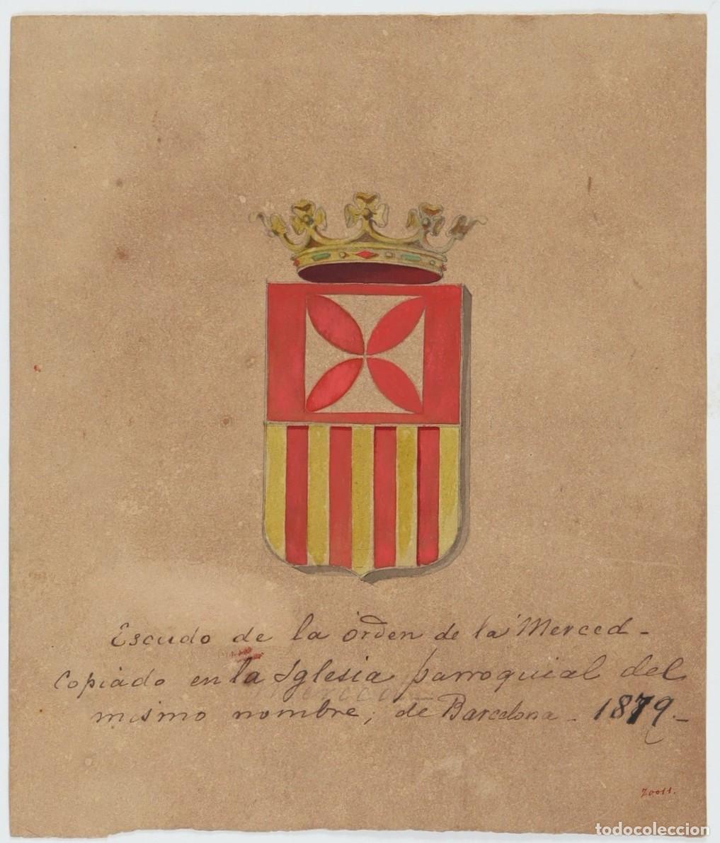 Art: Escudo de la orden de la Merced, copiado en la Iglesia Parroquial del mismo nombre, de Barcelona