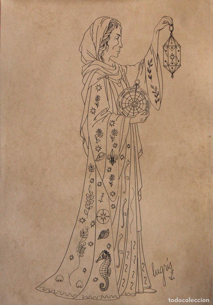 Arte: URBANO LUGRIS GONZ&Aacute;LEZ - DIBUJO DEDICADO 60 X 42 CM