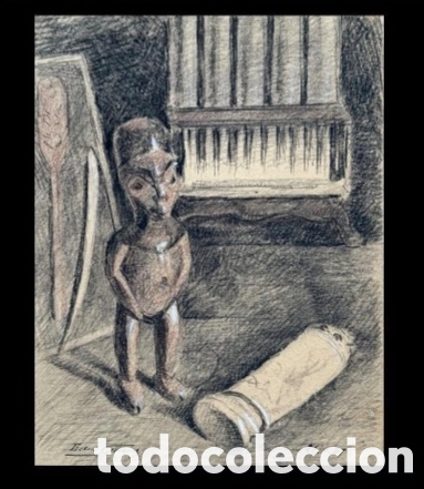 Arte: Edmond GIRARD (1866-1949) Serie bodegon - firmado al carboncillo. - bodegon modelo de artista -