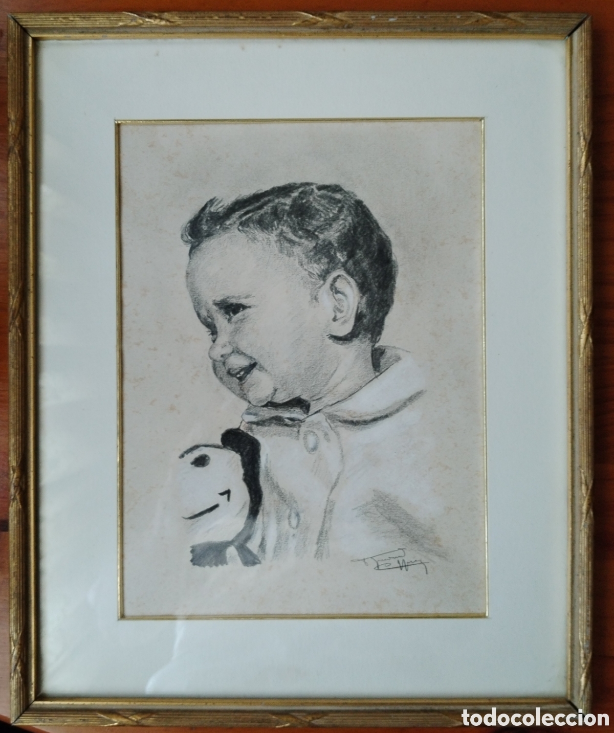 Arte: Precioso dibujo a l&aacute;piz firmado.