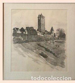 Kunst: Siete dibujos al carboncillo paisajes europeos