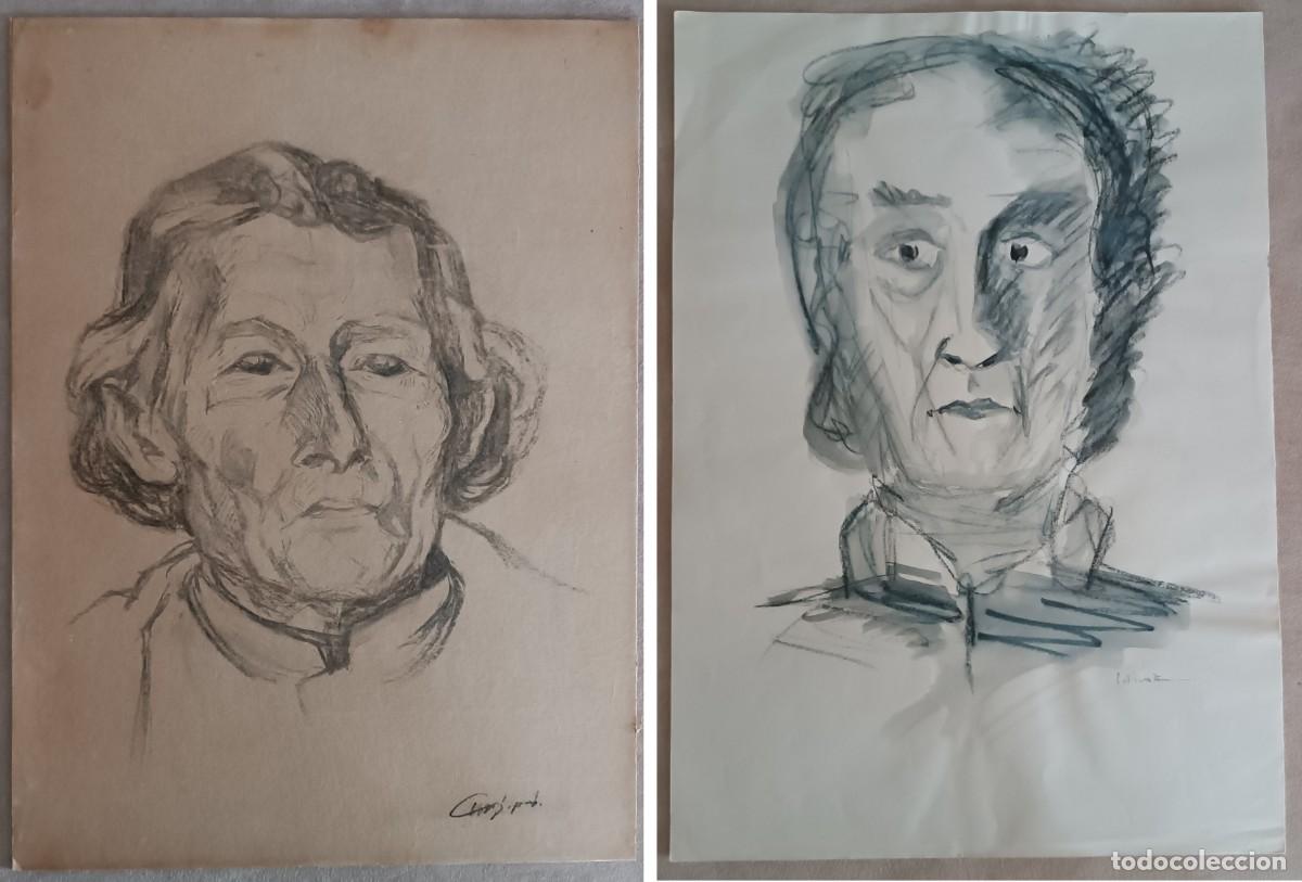 Art: LOTE DE 2 DIBUJOS ANTIGUOS