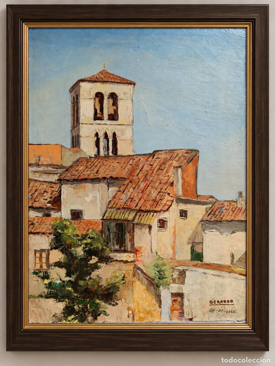 Arte: &Oacute;LEO DEL PINTOR VALLISOLETANO GERARDO LORENZO FIRMADO, PAISAJE
