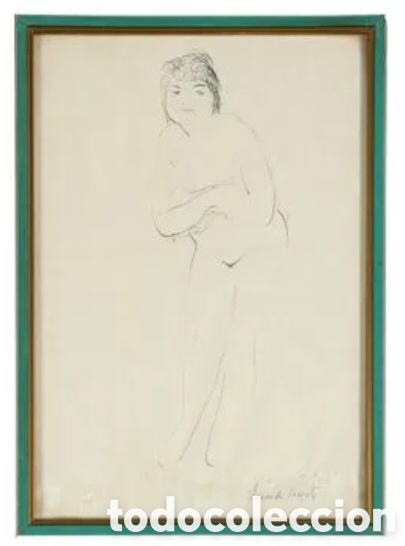 Arte: EDUARDO VICENTE (Madrid 1909-1968)* Cabareteras del Folies Berg&egrave;re, Par&iacute;s&rdquo; 1961_ Dibujo a tinta