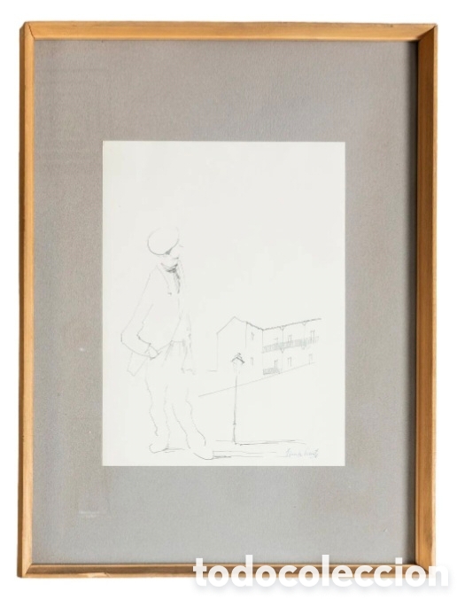 Arte: EDUARDO VICENTE (Madrid 1909-1968) Dibujo a tinta y a l&aacute;piz firmado