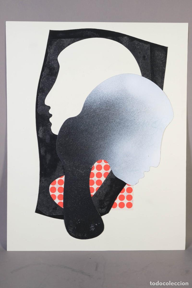 Arte: T&eacute;cnica mixta sobre papel Composici&oacute;n siglo XX.