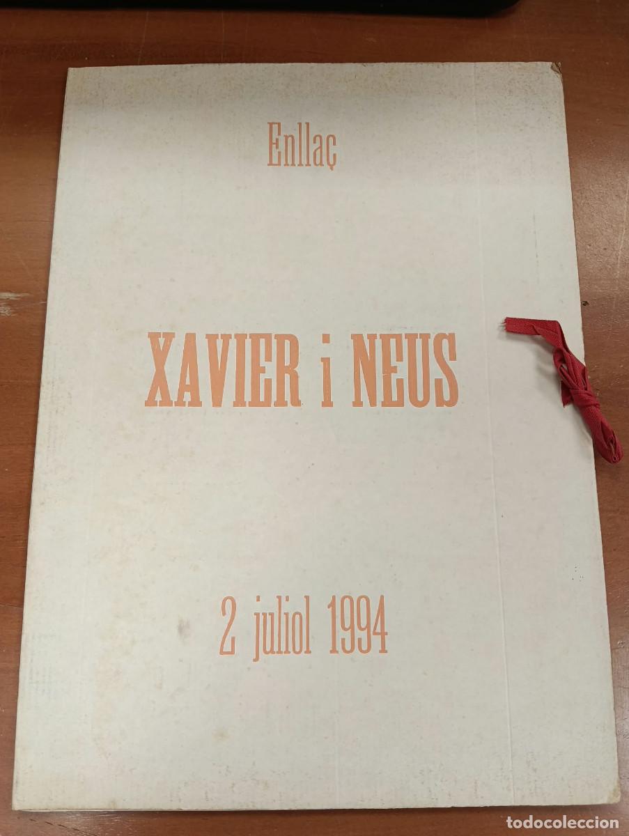 Arte: Carpeta de enlace de Bodas con xilografia de Miquel Plana, texto de X. Escorihuela. J. Busquets.