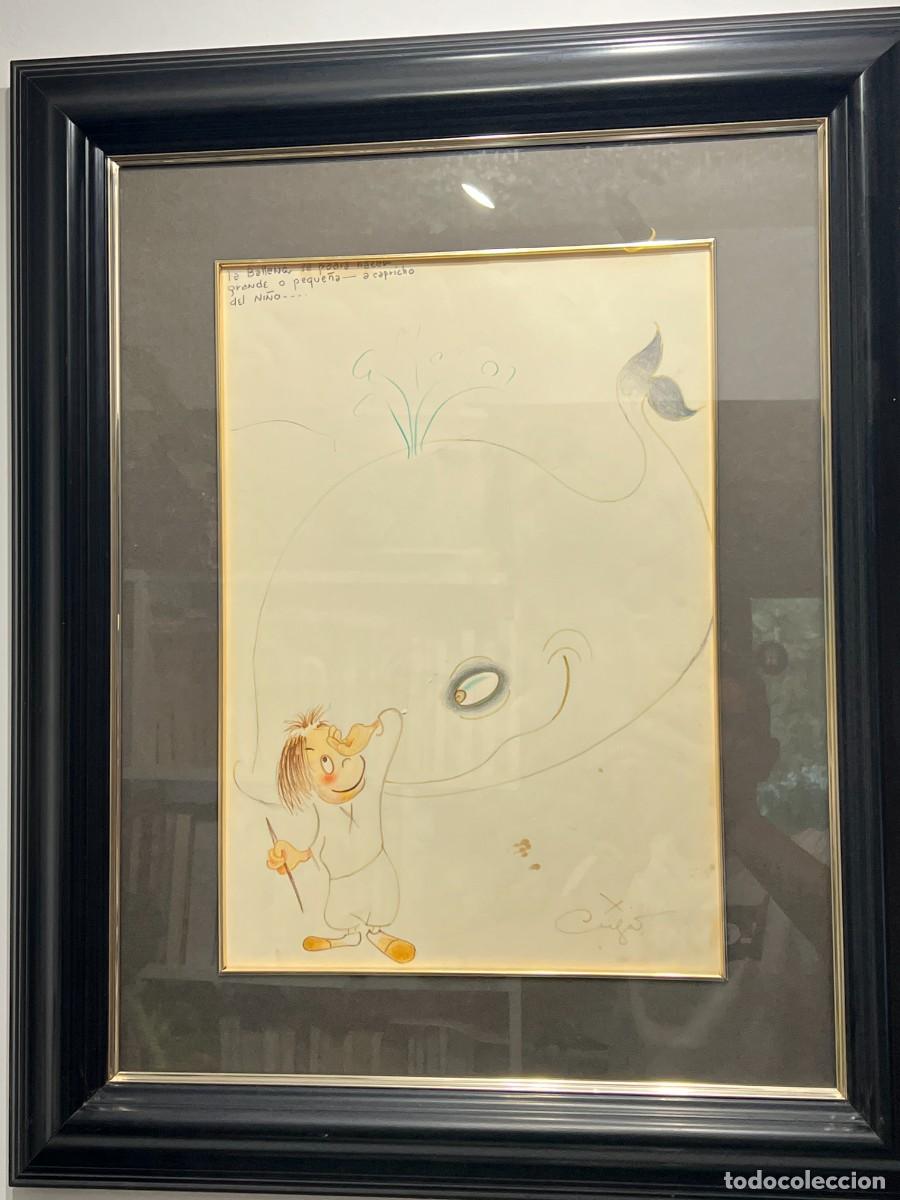 Arte: Dibujo Xavier Cugat Cuento Ni&ntilde;o y la Ballena