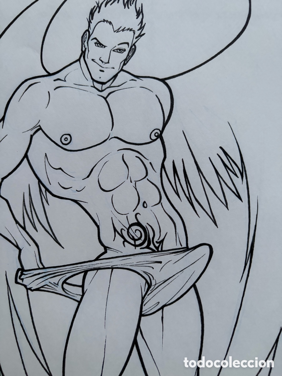 Arte: Dibujo original de David Cantero para flyer. gay lgtbiqa+