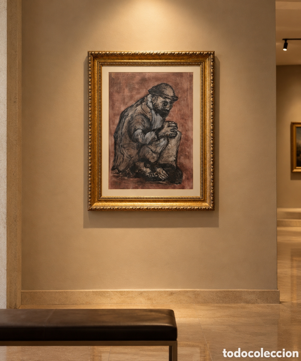 Arte: Magn&iacute;fica obra del c&eacute;lebre pintor gallego Manuel Prego de Oliver (90x60) Ourense, 1915&ndash;1986).
