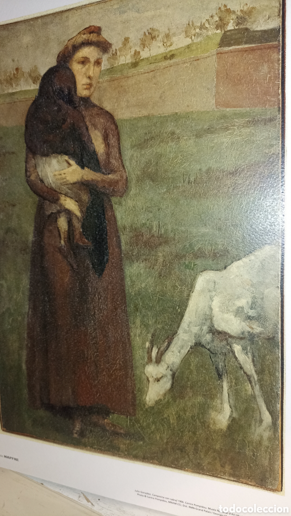 Arte: L&aacute;mina Arte Julio Gonz&aacute;lez - Campesina con cabra (1906) - Fundaci&oacute;n MAPFRE - 32x44 cm