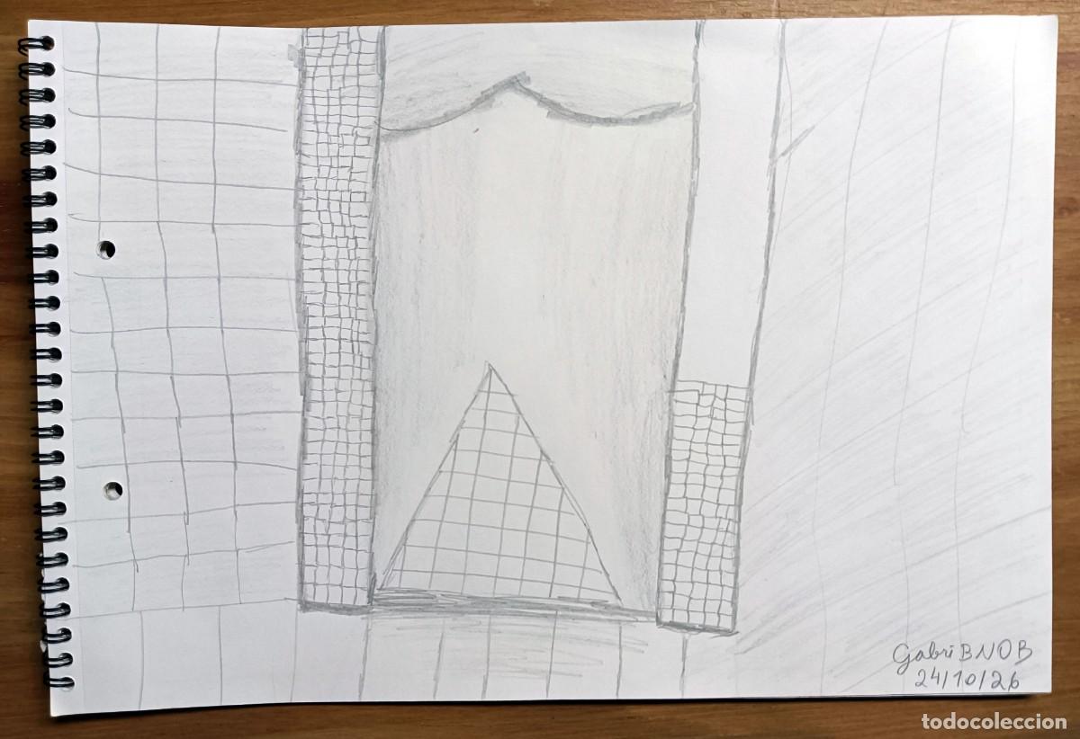 Arte: &ldquo;AQUEL D&Iacute;A, AH&Iacute; ESTABA&rdquo; - DIBUJO ORIGINAL A L&Aacute;PIZ DE GRAFITO FIRMADO - COMPOSICI&Oacute;N ABSTRACTA