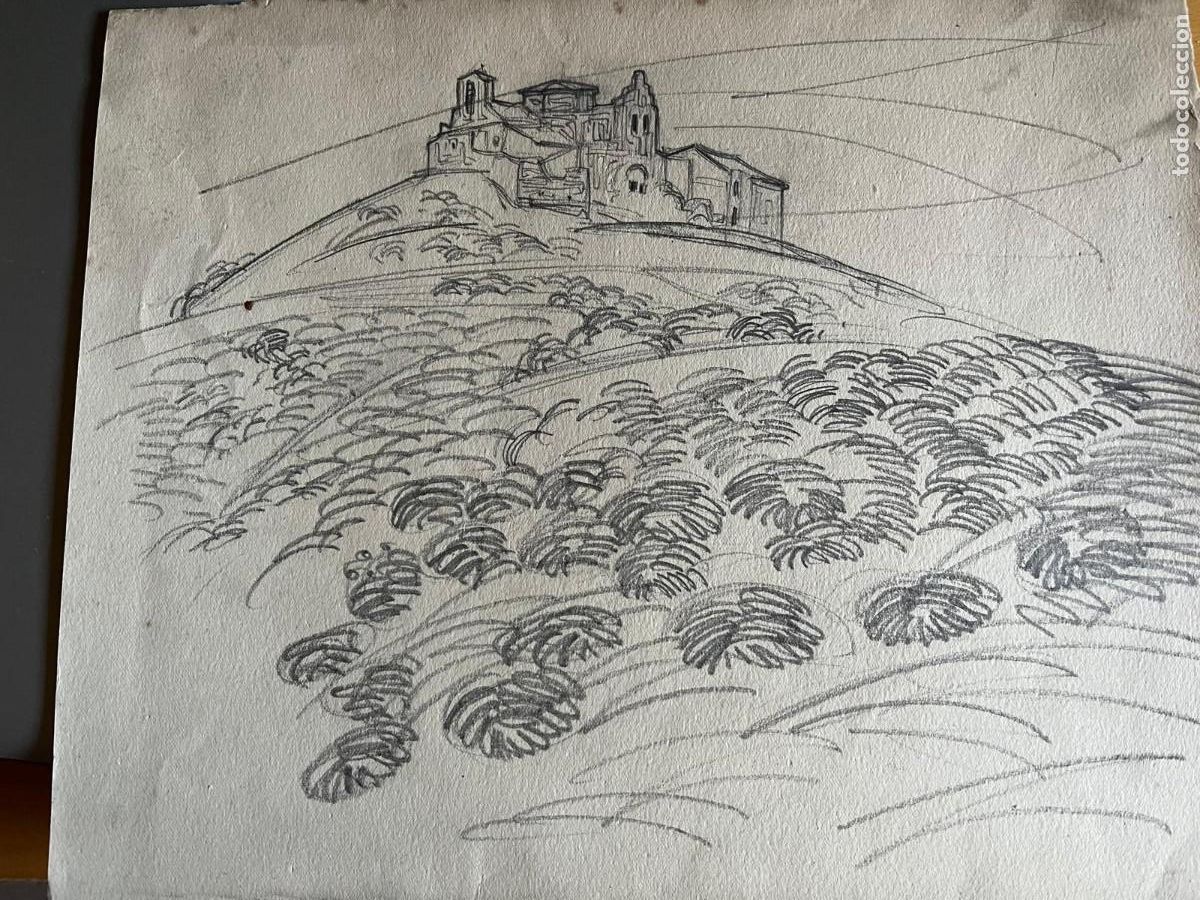 Arte: Boceto Julio Garolo Reus Montroig del camp 29x23 ctms