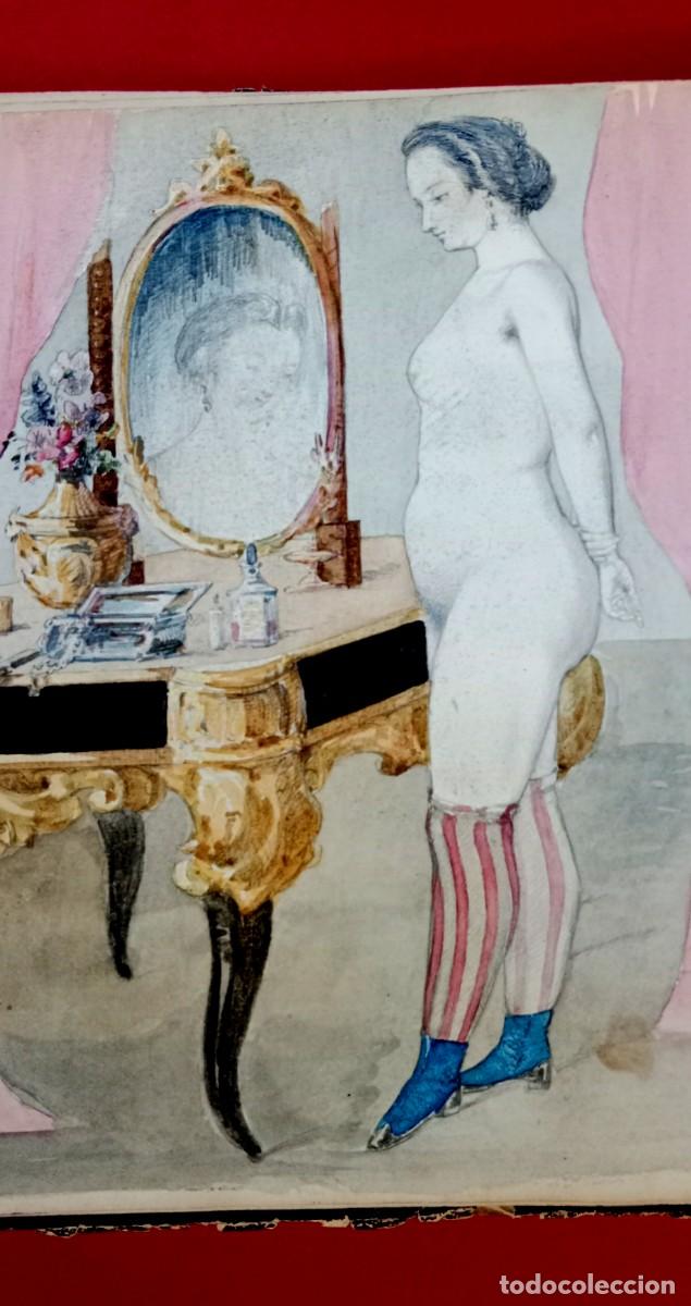 Arte: &Aacute;LBUM DIBUJOS ER&Oacute;TICOS - 1855 - 14 DIBUJOS - MANUEL FERRAN Y BAYONA