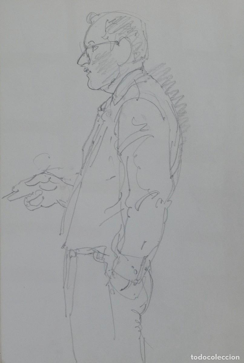 Arte: Carlos Enrique Lencinas G&oacute;mez. L&aacute;piz sobre papel. &rdquo;Personaje masculino&rdquo;. Sin firmar. Esbozo, apunte.