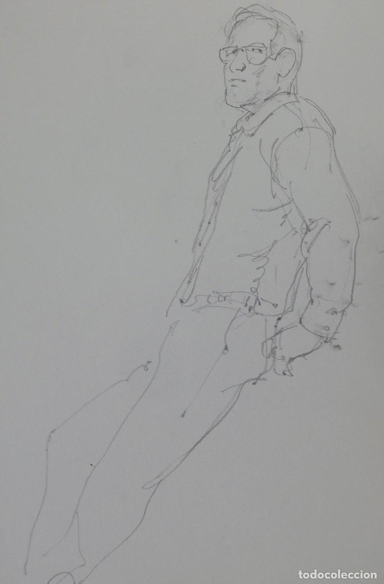 Arte: Carlos Enrique Lencinas G&oacute;mez. L&aacute;piz sobre papel. &rdquo;Personaje masculino&rdquo;. Sin firmar. Esbozo, apunte.