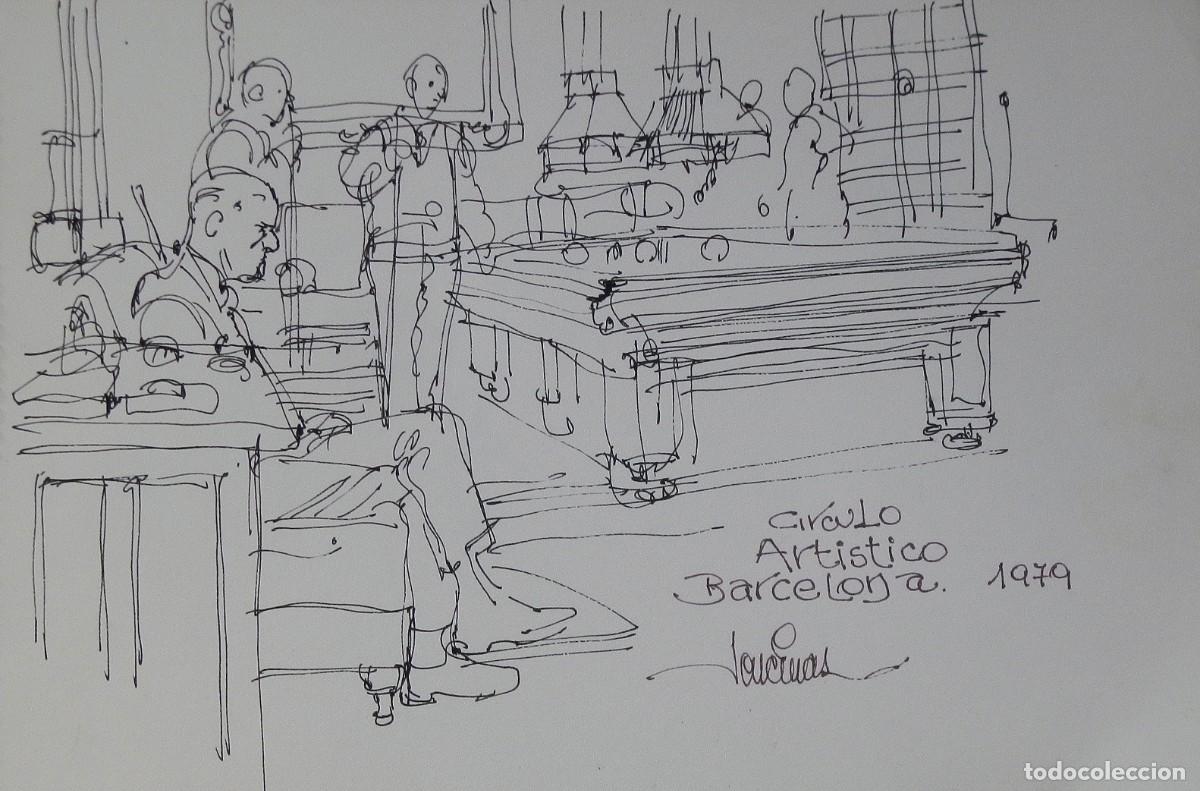 Arte: Carlos Enrique Lencinas G&oacute;mez. Tinta sobre papel. &rdquo;C&iacute;rculo Art&iacute;stico. Barcelona. 1979.&rdquo; Firmado mano