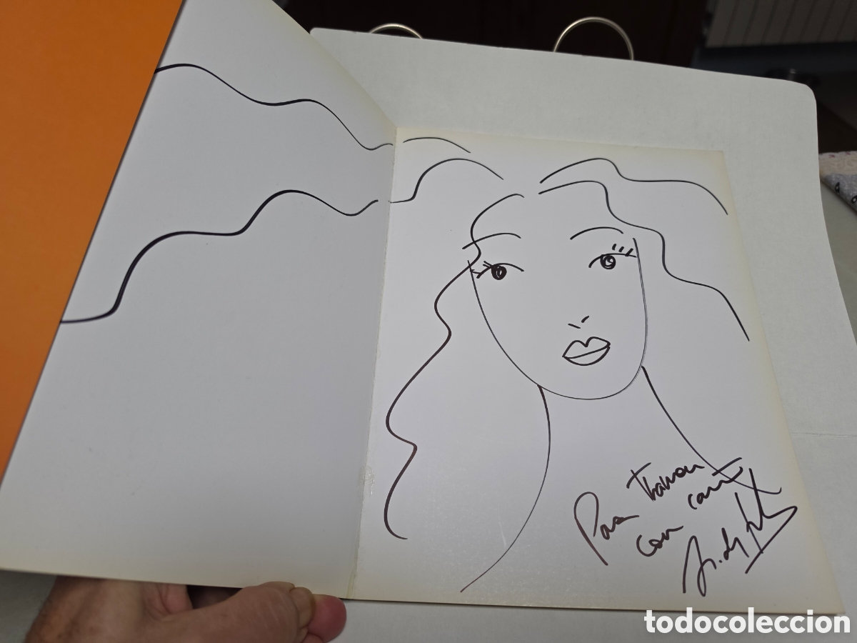 Arte: ANTONIO DE FELIPE. DIBUJO ORIGINAL Y DEDICATORIA EN CATALOGO A&Ntilde;OS 90. MUSEU DE LA CIUTAT.