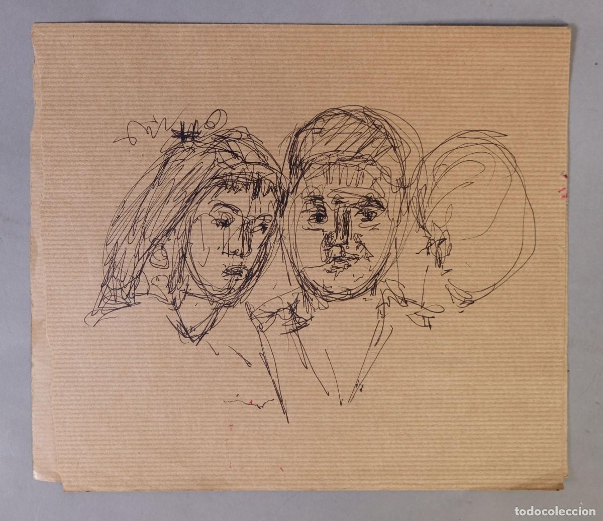 Arte: Dibujo a tinta Caras ni&ntilde;os