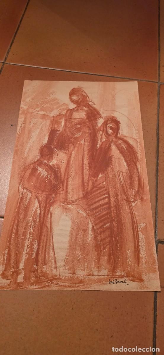 Arte: Precioso dibujo sepia de Jos&eacute; Barcelo Albadalejo
