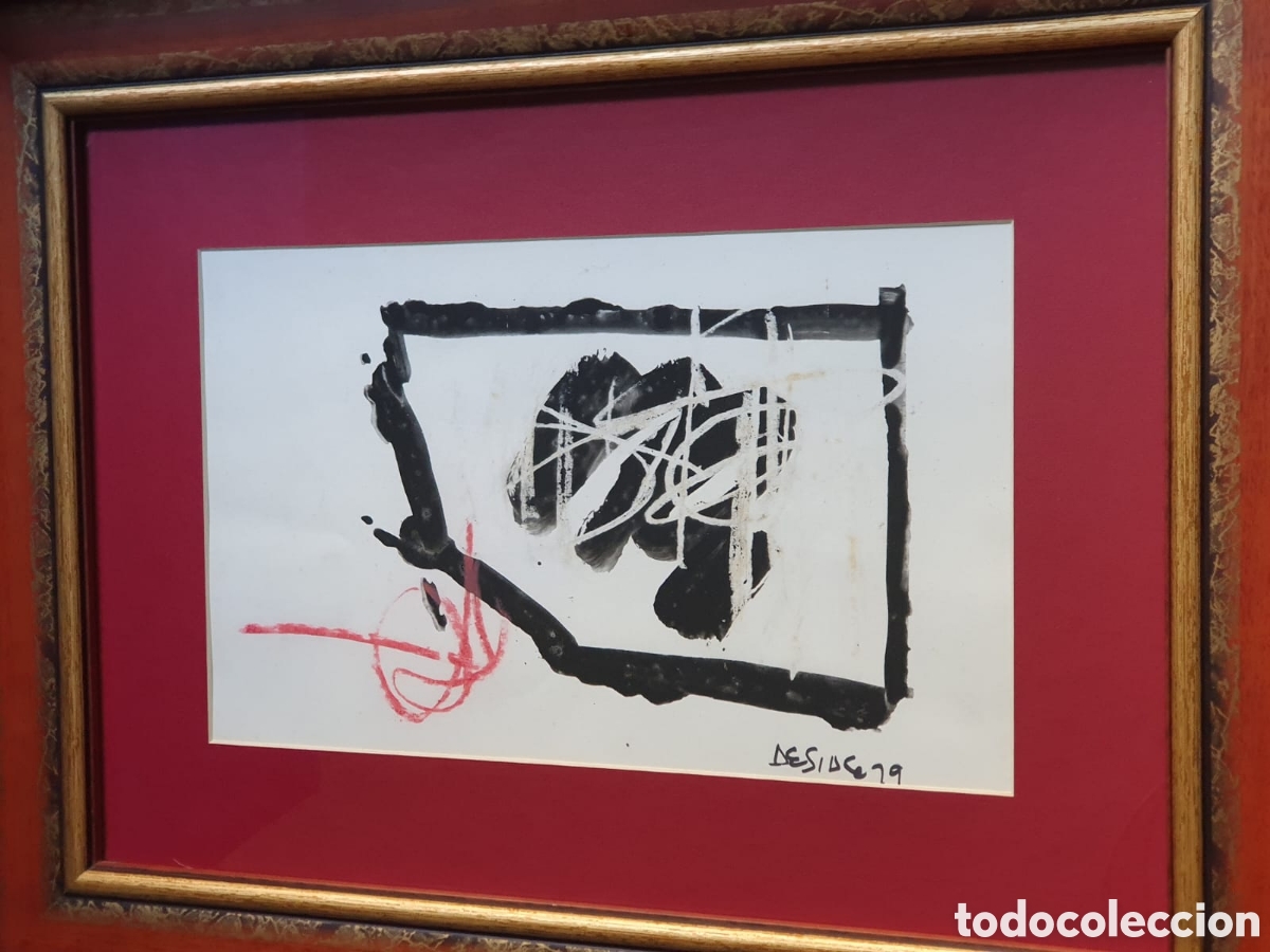Arte: Pintura gallega t&eacute;cnica mixta del gran Ram&oacute;n Deside (Mar&iacute;n,