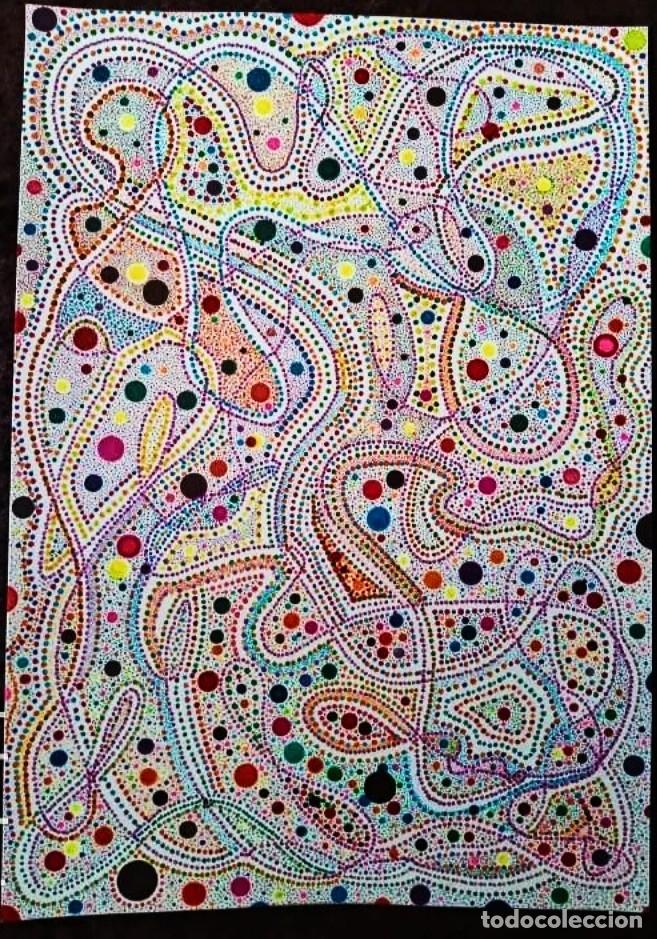 Arte: DIBUJO (ABSTRACCI&Oacute;N). * PUNTOS *. (T&Eacute;CNICA MIXTA). De D. NAVASCU&Eacute;S. (Con VALORACI&Oacute;N CR&Iacute;TICA)