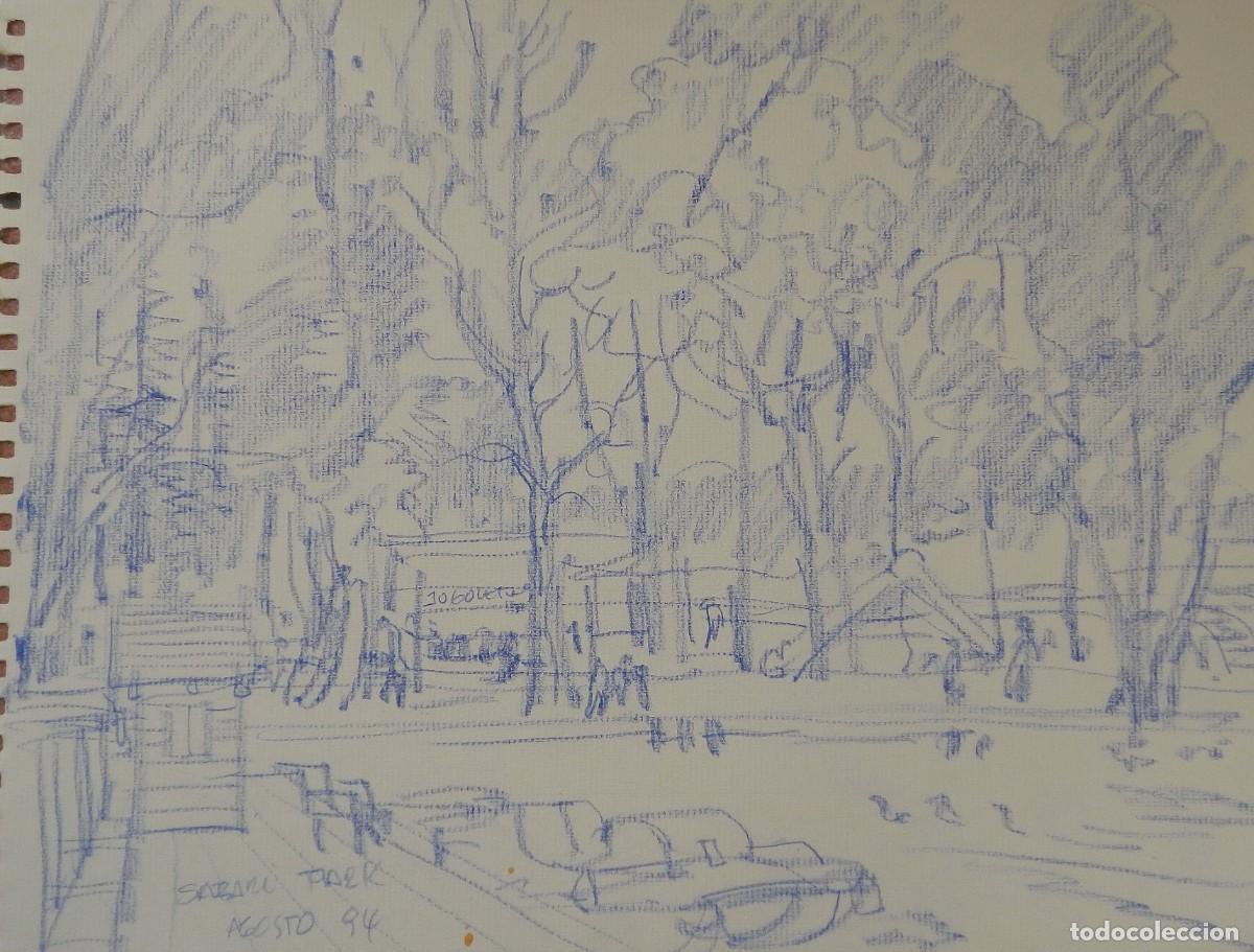 Arte: Carlos Enrique Lencinas G&oacute;mez. Dibujo sobre papel. &rdquo;Safari Park. 1994&rdquo;. Sin firmar. Esbozo, apunte.