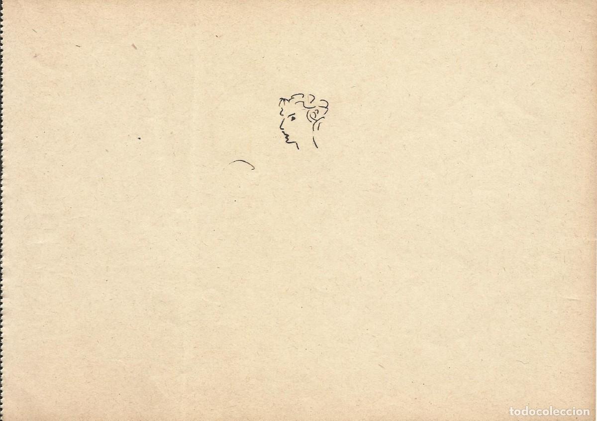Arte: Josep Maria Sala. Dibujo tinta sobre papel. Cara femenina. Sin firmar. 1930 aprox. 13,5x19 cm.