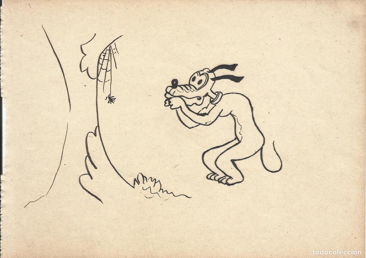 Arte: Josep Maria Sala. Dibujo tinta sobre papel. Perro Goofy. Sin firmar. 1930 aprox. 13,5x19 cm.