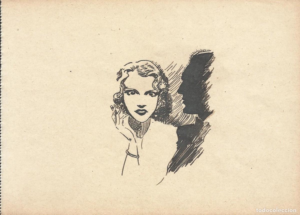 Arte: Josep Maria Sala. Dibujo tinta sobre papel. Dama fumando. 1930 aprox. Sin firmar.