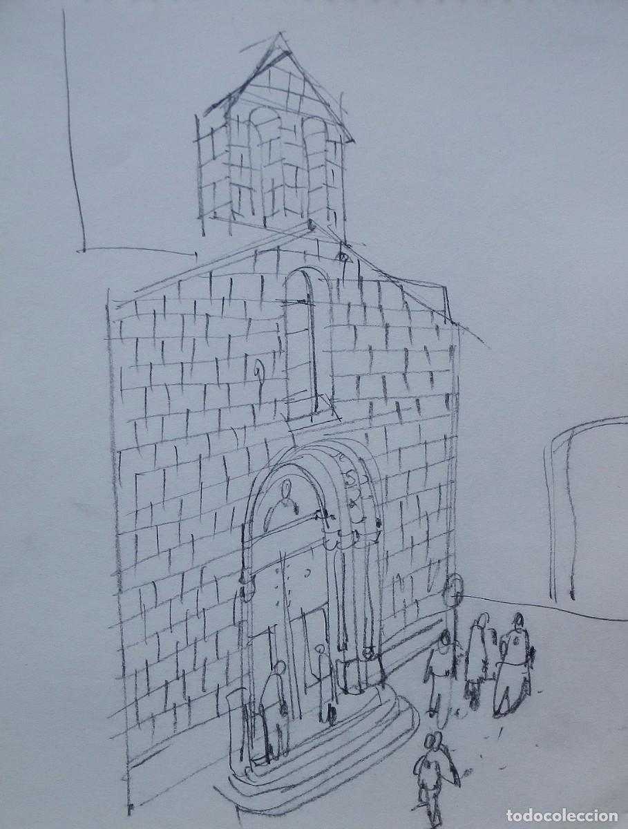 Arte: Carlos Enrique Lencinas G&oacute;mez. L&aacute;piz sobre papel. &rdquo;Capilla Santa Ll&uacute;cia.&rdquo; Barcelona. Sin firmar.