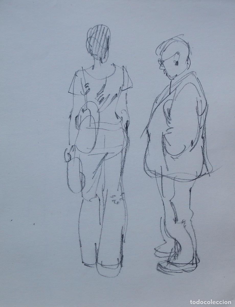 Arte: Carlos Enrique Lencinas G&oacute;mez. L&aacute;piz sobre papel. &rdquo;Hombre y mujer.&rdquo; 1976. Apunte. Sin firmar.