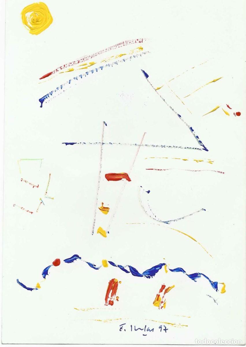 Arte: ENRRIQUE ROJAS EL MUNDO SURREALISTA A&Ntilde;O 1097 T/ VELERO TEC/ MIXTA CARTULINA MED 41X30CM