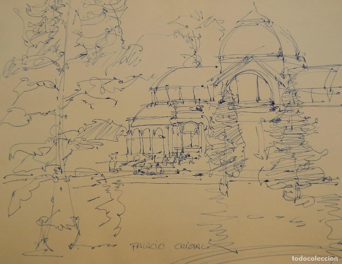 Arte: Carlos Enrique Lencinas G&oacute;mez. Tinta sobre papel. &rdquo;Palacio Cristal. Madrid&rdquo;. Sin firmar. Apunte.