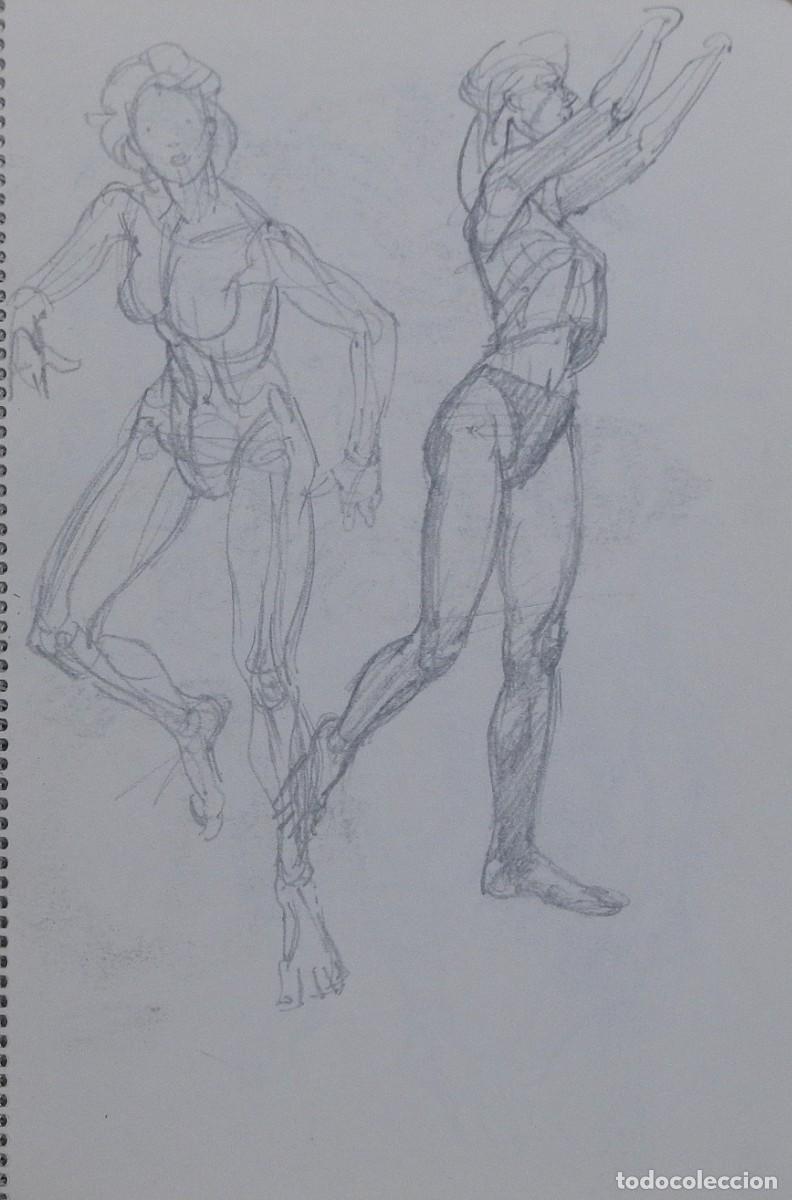 Arte: Carlos Enrique Lencinas G&oacute;mez. L&aacute;piz sobre papel. &rdquo;Desnudos femeninos&rdquo;. Sin firmar. Apunte.