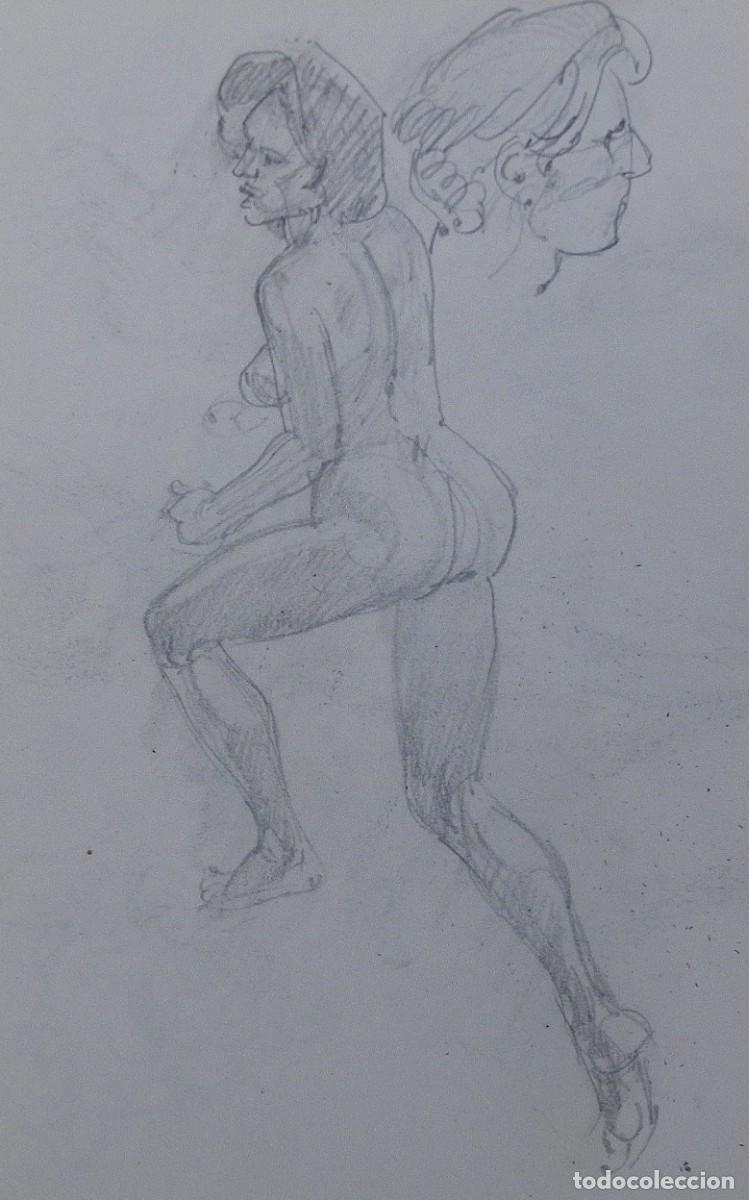 Arte: Carlos Enrique Lencinas G&oacute;mez. L&aacute;piz sobre papel. &rdquo;Desnudos femeninos&rdquo;. Sin firmar. Apunte.
