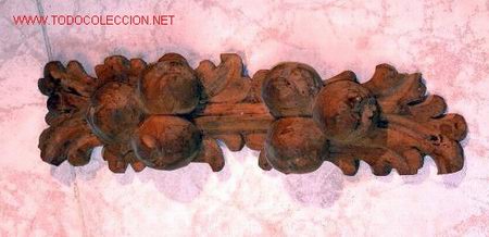 Art: TALLA EN MADERA REPRESENTANDO FRUTAS -  S. XVII -