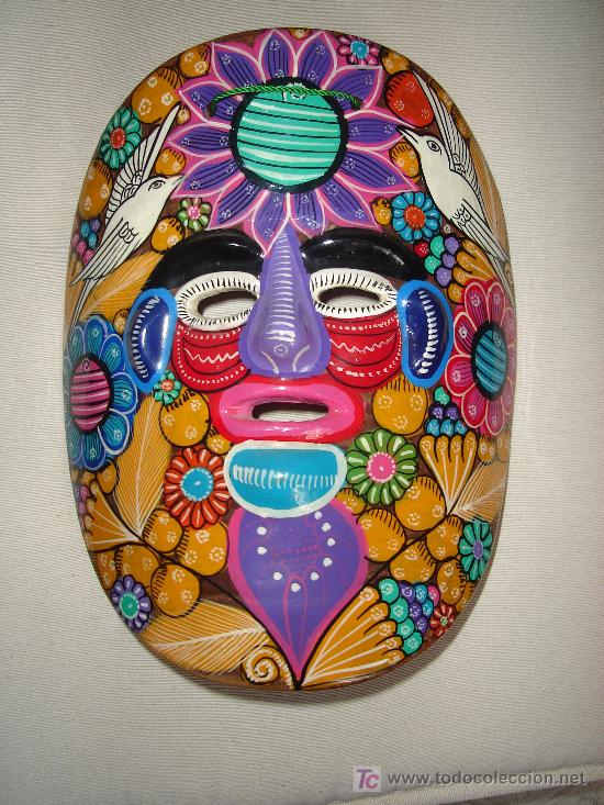 Arte: MASCARA POLICROMADA DE CENTROAMERICA. - Foto 1