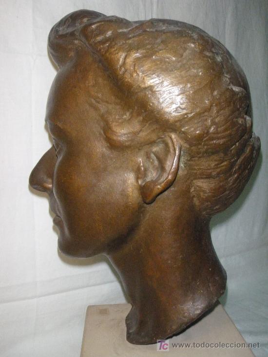 Arte: CABEZA DE BRONCE FIRMADA E. LICARI - Foto 3
