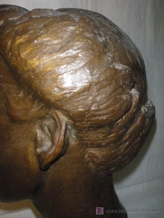 Arte: CABEZA DE BRONCE FIRMADA E. LICARI - Foto 2