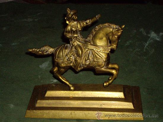 Arte: CABALLO DE BRONCE CON JINETE - Foto 1