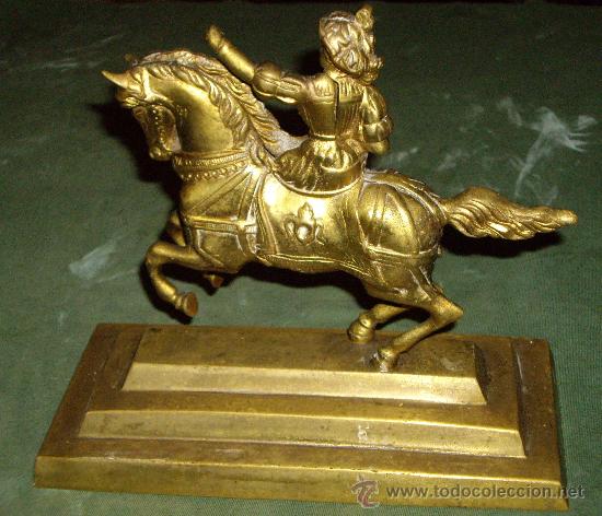 Arte: CABALLO DE BRONCE CON JINETE - Foto 2