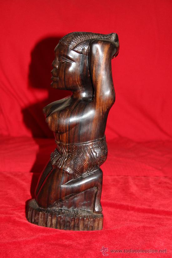 Arte: Escultura de &Eacute;bano MACASAR. - Foto 2
