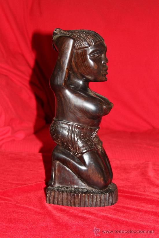 Arte: Escultura de &Eacute;bano MACASAR. - Foto 3