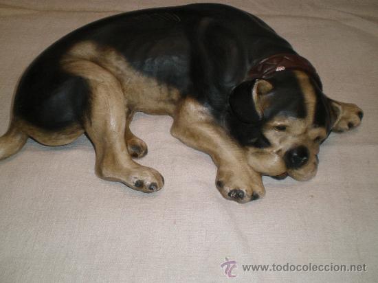 Arte: perro en madera tallado y policromado - Foto 1