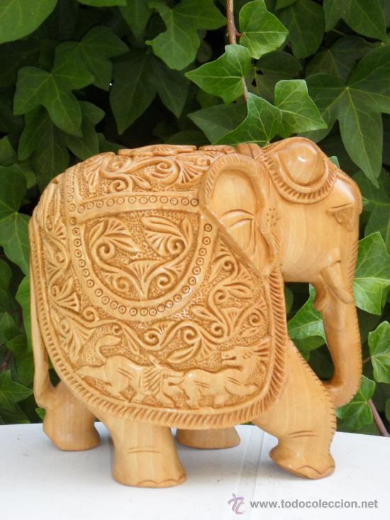 Arte: Delicada talla de elefante - Foto 1